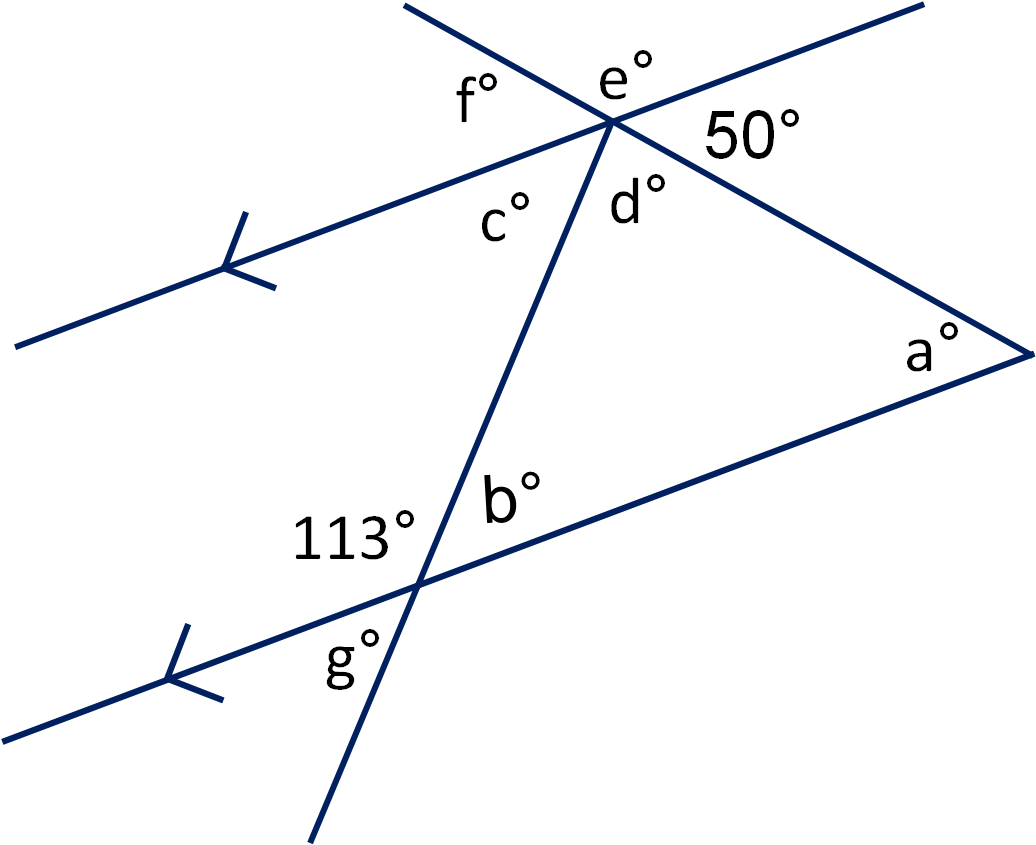 Drawing Parallel Lines With Triangles : Geometry angles in triangles and on parallel lines