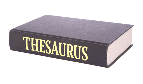 A thesaurus is a book that looks like a dictionary, but ...