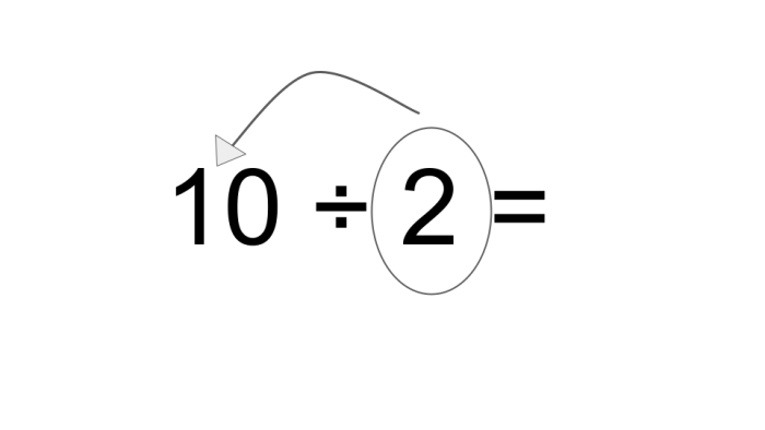 10 ÷ 2 = 