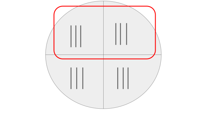 2 of the 4 groups circled