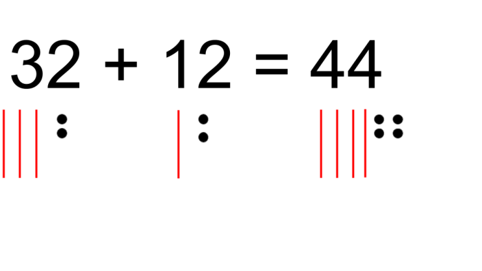 32 + 12 = 44