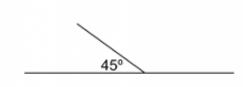 45 degrees on a straight line