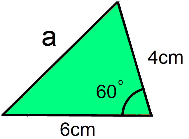 b=6, c=4, A=60