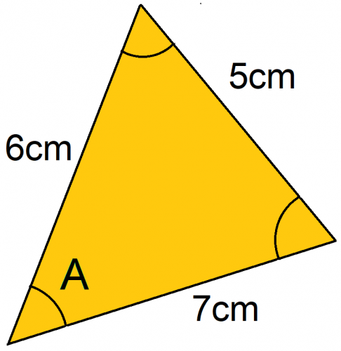 a = 5cm, b = 6cm, c=7cm