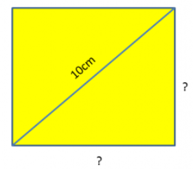 Square, diagonal 10cm