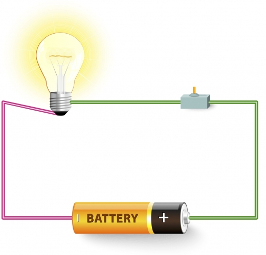 bulb in series with battery