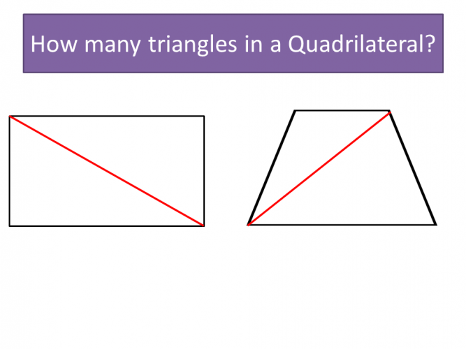 Diagram showing angles in polygons