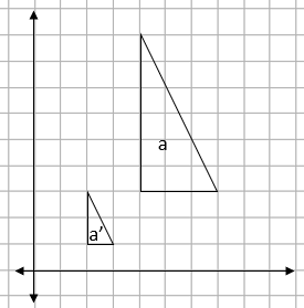 Grid showing two triangles