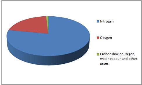 Pie Chart Showing Gases In The Air