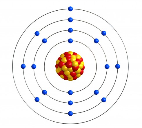 Model of a potassium atom