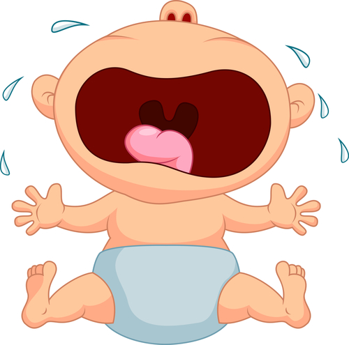 cartoon baby crying