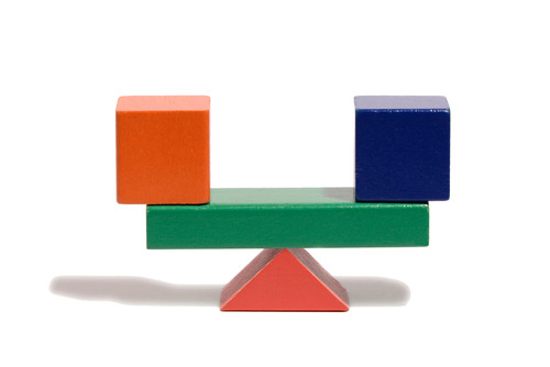 blocks balanced on a pivot