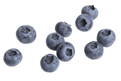 some blueberries