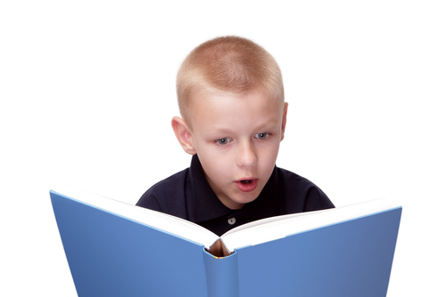 boy reading book