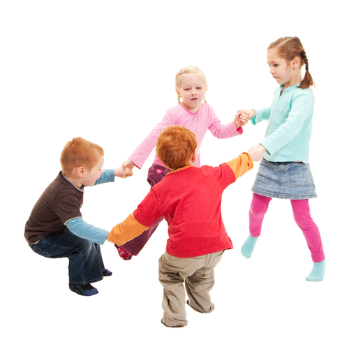 Four children playing