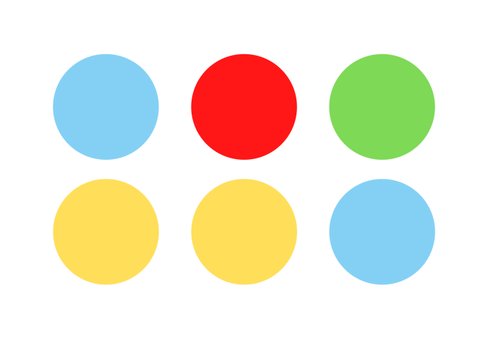 different coloured circles