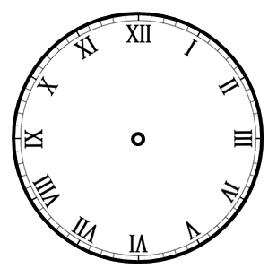 clock with Roman numerals