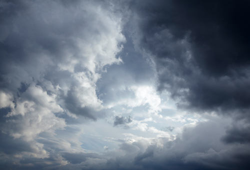 dark clouds and night sky