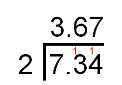 Division with decimal point