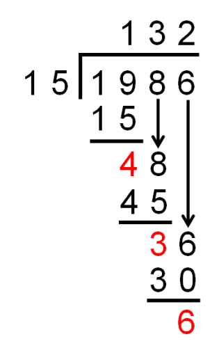 Long division with a fraction remainder