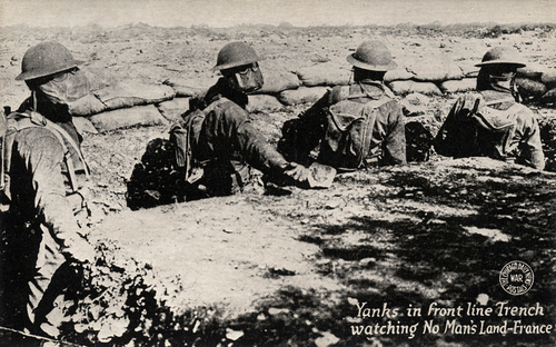 soldiers in trench