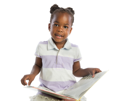 girl reading a book