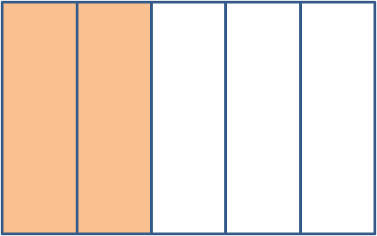 Fraction rectangle 2/5