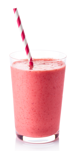 milk with a straw