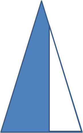 triangle split into 2 parts