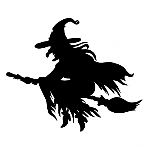 a witch on a broomstick