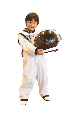 boy dressed as astronaut