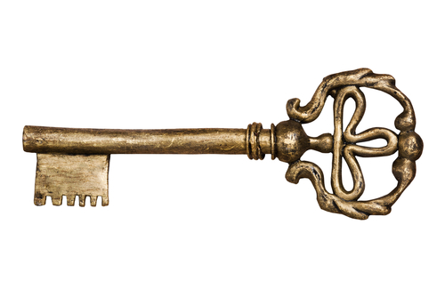 An old bronze key