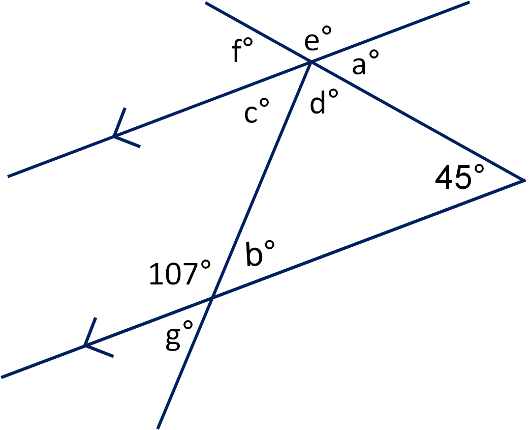 Angles In Triangles And On Parallel Lines 2 Worksheet EdPlace