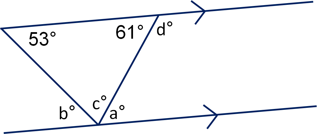 Geometry: Angles in Triangles and on Parallel Lines Worksheet - EdPlace