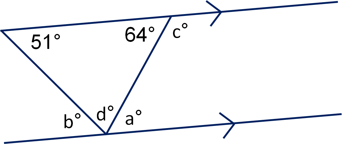 Drawing Parallel Lines With Triangles : Geometry angles in triangles and on parallel lines