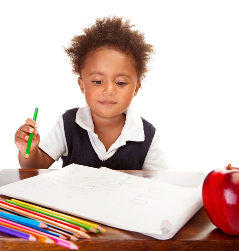 A boy at school