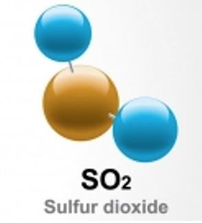 a sulfur dioxide molecule