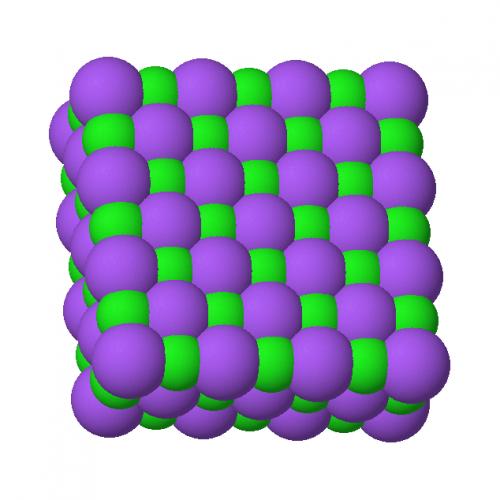 Atomic structure of sodium chloride