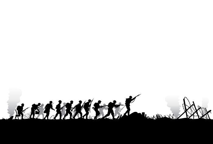Soldiers on the front line