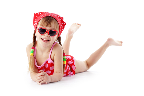 girl in sunglasses headband