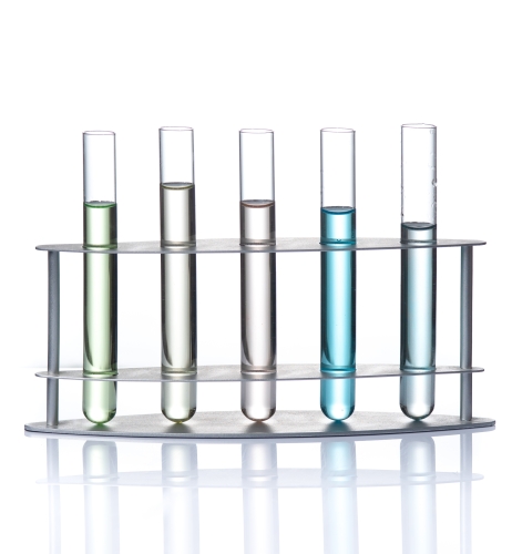 test tubes with fluids