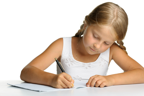 girl writing