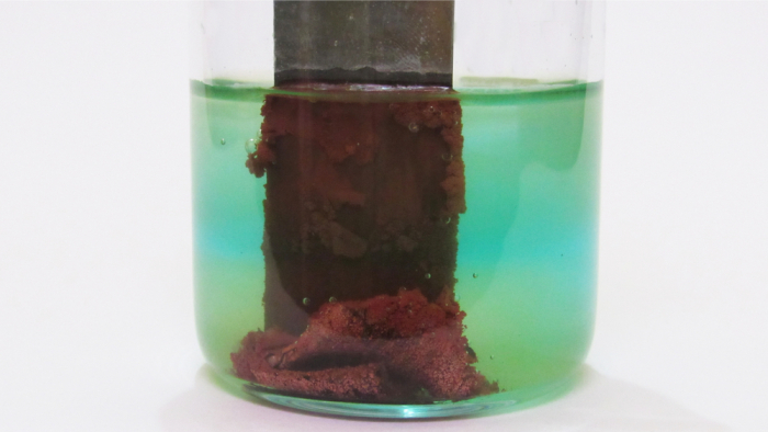 Zinc in copper sulfate solution
