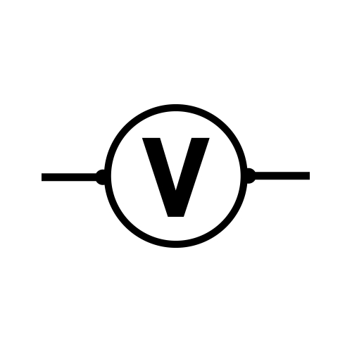 A voltmeter symbol