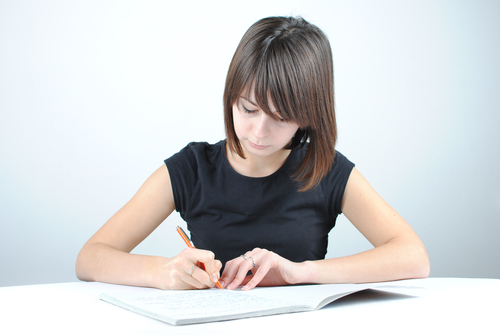 girl writing