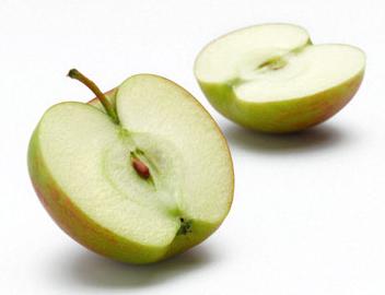 a cut apple