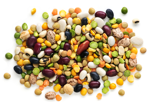 Mixture of peas and beans