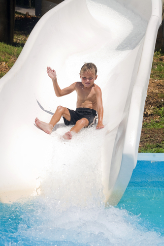 boy on slide