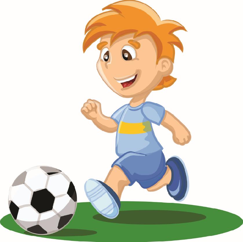 boy kicking a ball