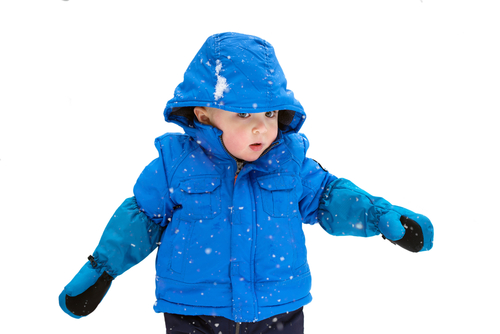 boy in down jacket